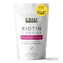 Biotin 10,000mcg with Zinc & Copper 180 Tablets for Hair & Skin Care