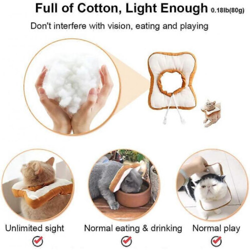 Adjustable Cat Cone Collar Soft, Cat Recovery Collar, Cute E Collar After Cat Surgery 1