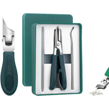(Green) Beveled Nail Clippers, Eagle Beak Angled Nails Clippers, Three Sets Oblique Ingrown Toenails Clipper, Beveled Nail Clipper, for Thick Nails