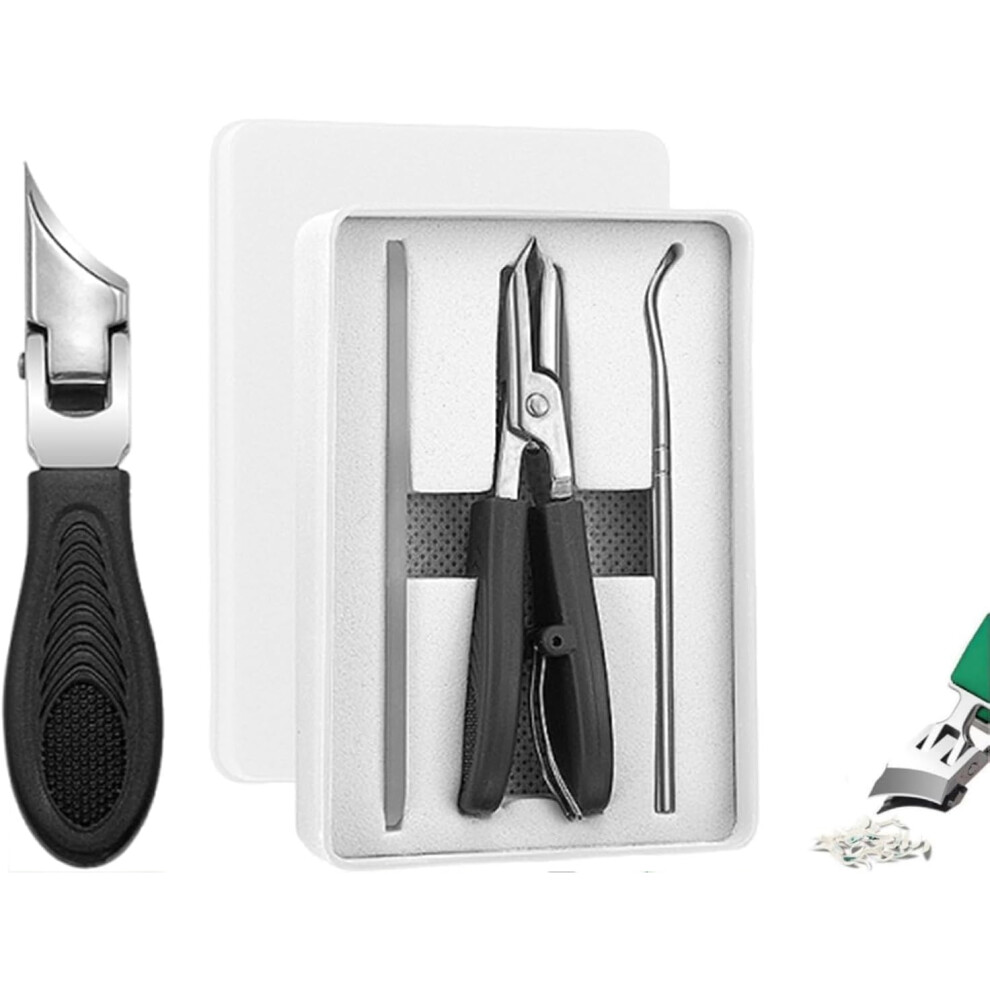 Black (Black) Beveled Nail Clippers, Eagle Beak Angled Nails Clippers, Three Sets Oblique Ingrown Toenails Clipper, Beveled Nail Clipper, For Thick Nails
