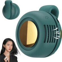 (Green) Portable Silent Mini Bladeless Electric Fan, Mini Whirlwind Fan for Waist Clip Fan, Small Whirlwind Bladeless, for Outdoor & Travel & Office