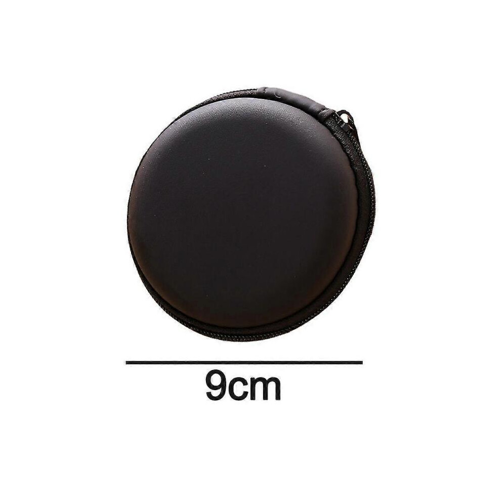 Earphone Carry Case, Small Round Pocket Earbud Travel Carrying Case With Zipper For Smartphone Earphone 9114577126221