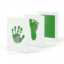 Baby Footprints Handprint No Touch Skin Inkless Ink Pads Kits for 0-6 Months Newborn Pet Dog Paw Prints Souvenir Safe Non-toxicGreen