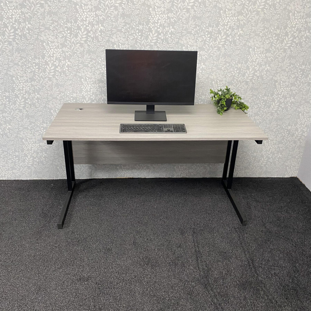 Grey Office Table Study Table Working Home Office Desk Wood-image-OPC-PH7VRYV-NEW