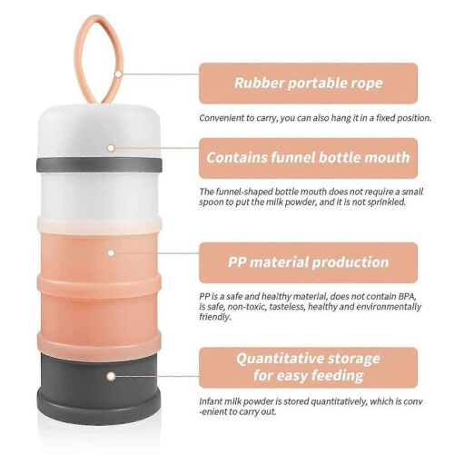 Baby Formula Dispenser Travel, Portable Formula Container, Non-Spill Stackable BPA Free 2