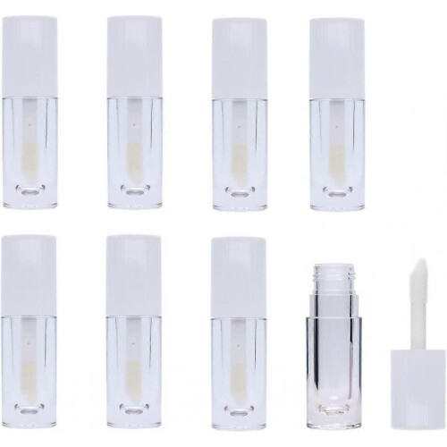 8-Pack Lip Gloss Tube with Empty Stick, 6.5ml Refillable Lip Gloss Bottle Mini Lipstick Bottle