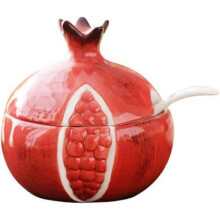 250ml Fruit Shaped Spice Jar Sugar BowlSeasoning jarwith Lid and Spoon