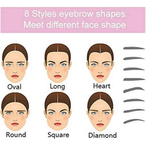 brow stencil, brow stencil, brow trimming kit, 8 reusable brow stencils 2
