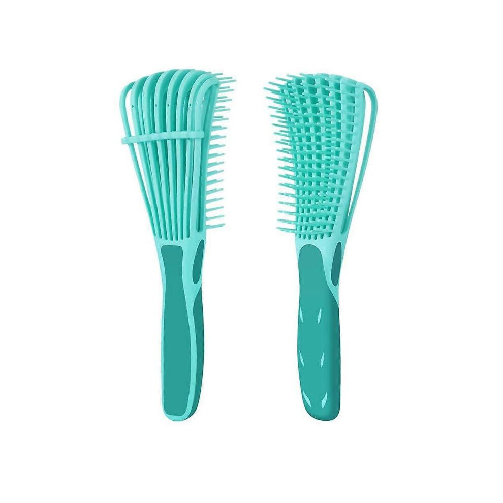 Green For Afro Textures 3A To 4C, Detangling Brush For Wet Hair, Volume And Shine - (Green)