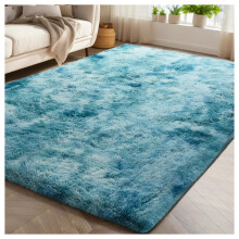 (120 CM x 170 CM- Small Area Rug For Bedroom Living Dining Room, Tie Dye Teal) Shaggy Large Rugs Non Slip Bedroom Living Room Carpet Hallway Runner Rug