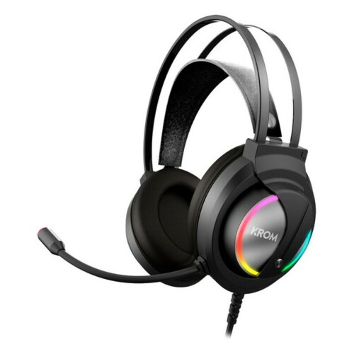Auricular Gaming - Krom - Kappa RGB - Cableado - Estéreo - Negro