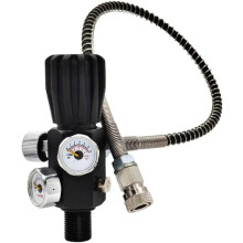 VaVoger DIN Valve Scuba Adapter with Gauge, PCP Air Rifle, Paintball, and HPA Co2 Tank
