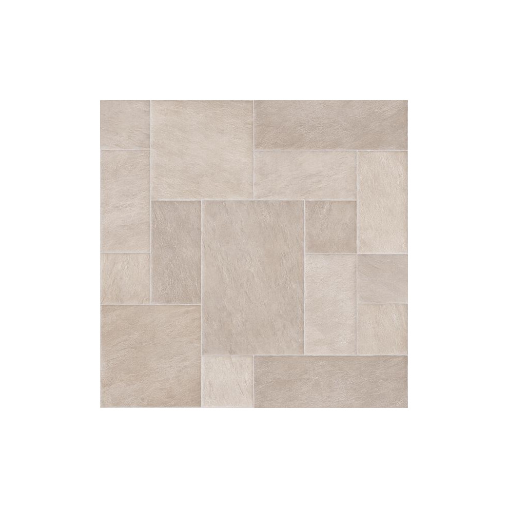Mega Flooring Uk (4M(13'1") X 3M(9'9")-12Mâ², Delta) Stone Effect Vinyl Flooring For Bathroom, Livingroom