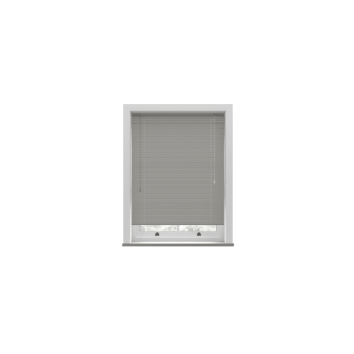 (175cm x 152cm) Grey PVC Venetian Blind 152cm Drop (25mm Slats)