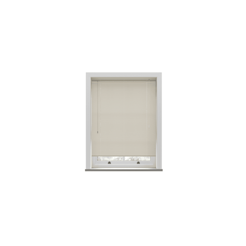 (175cm x 152cm) Cream PVC Venetian Blind 152cm Drop (25mm Slats)