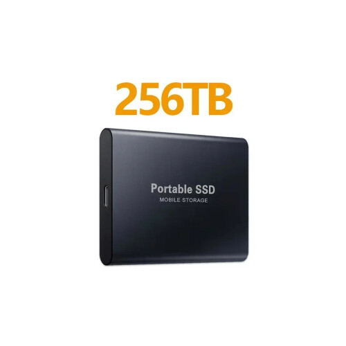 (Black 256TB) High-speed SSD 1TB External Hard Drive Portable 2TB Mobile Solid State Drive