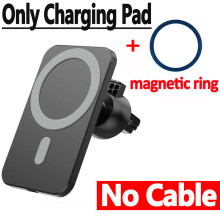 Cargador magnético para coche de 30 W, negro sin cable, soporte para teléfono con ventilación de aire