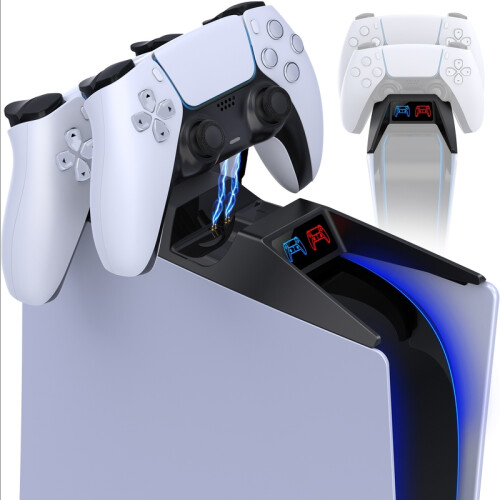 (FC100 - No RGB) Dual Quick Charger for PS5 Controllers Wireless Dualsense Controller Charging Dock 1