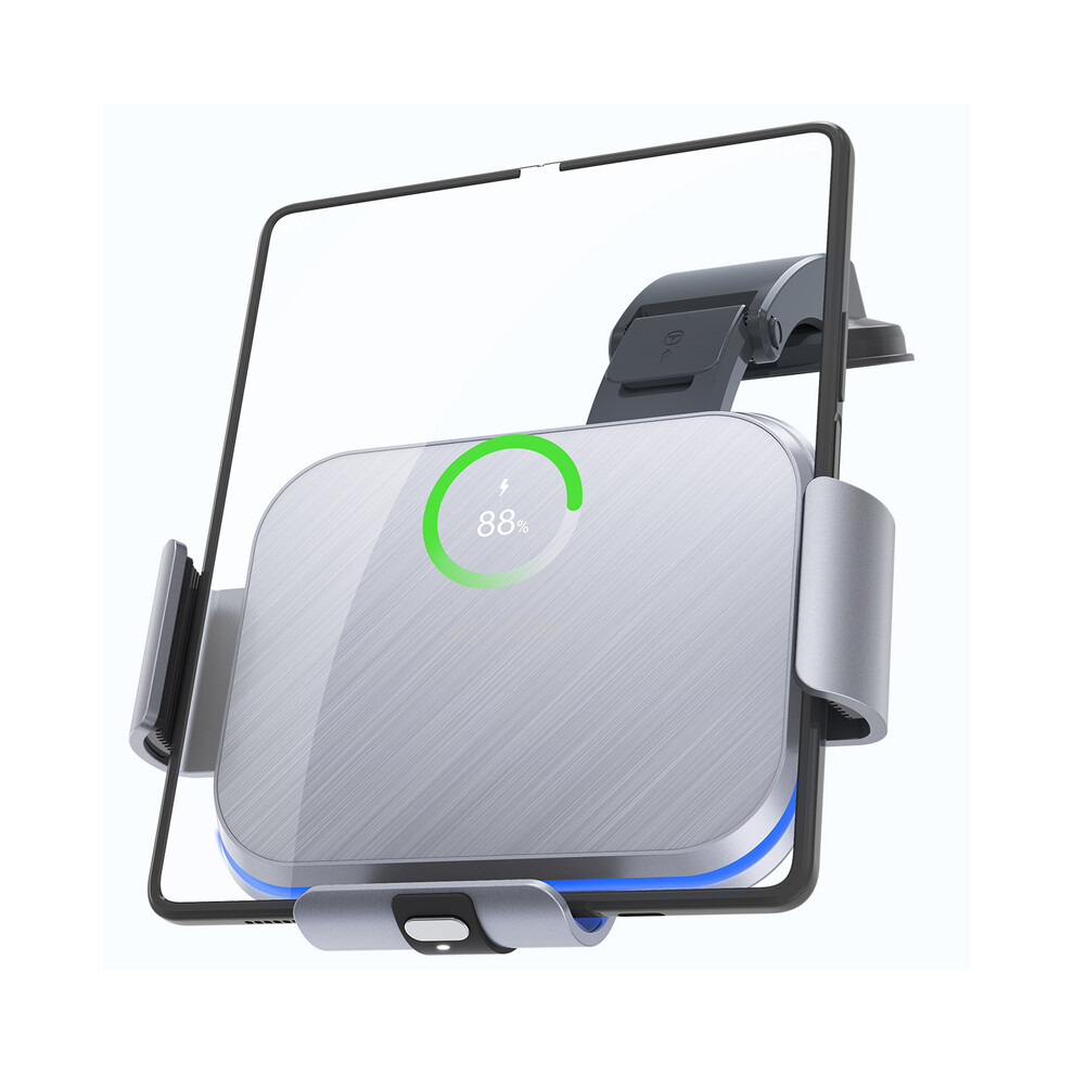(S8 Sucker Version) 15W Dual Coil Car Wireless Charger Phone Holder For Samsung Galaxy Z Fold 4 3 2 9319708981650