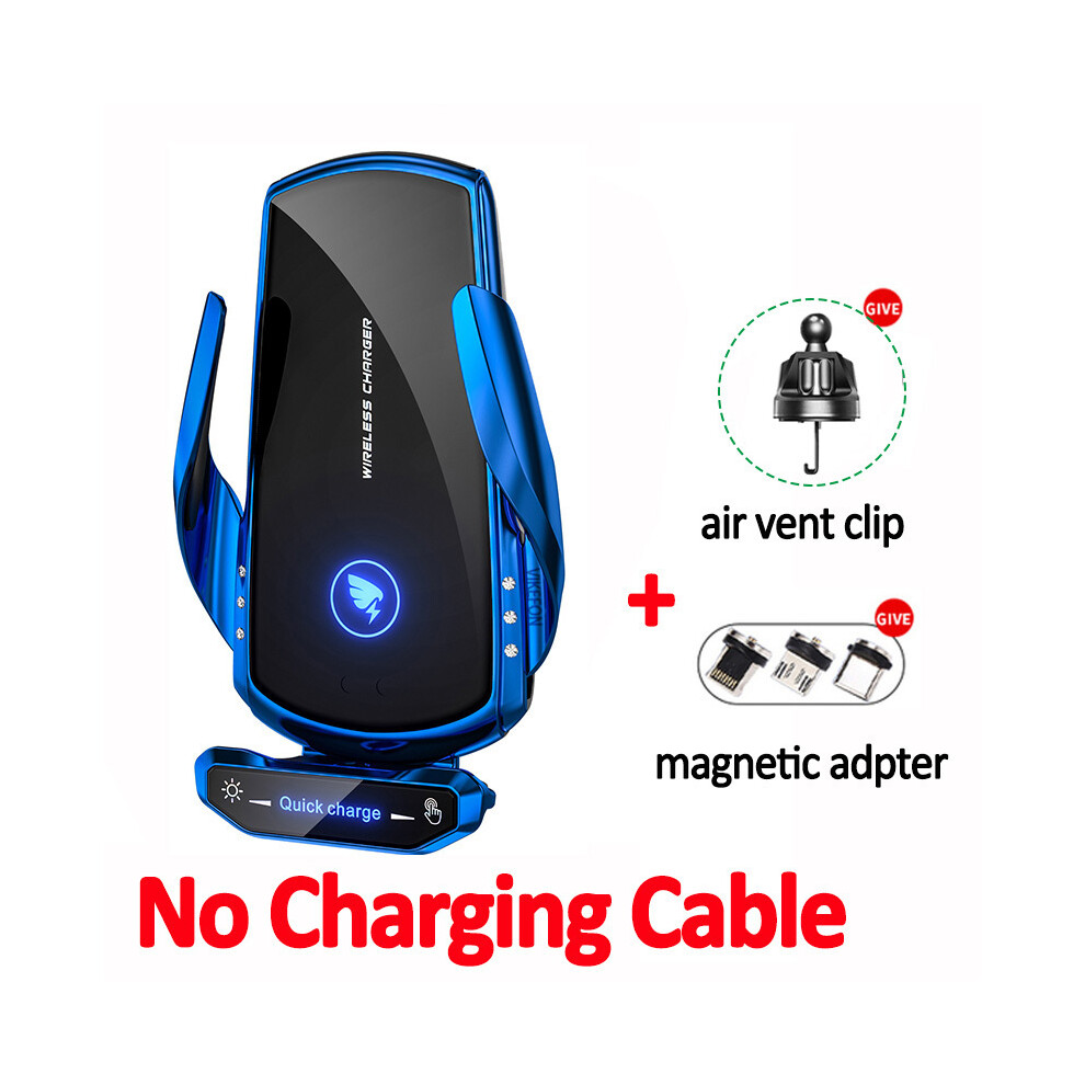 ( No Cable) 15W Wireless Car Charger For Iphone 12 13 14 Pro Max Xiaomi Mi 12 11 Samsung S10 S20 Blue 9319708986280