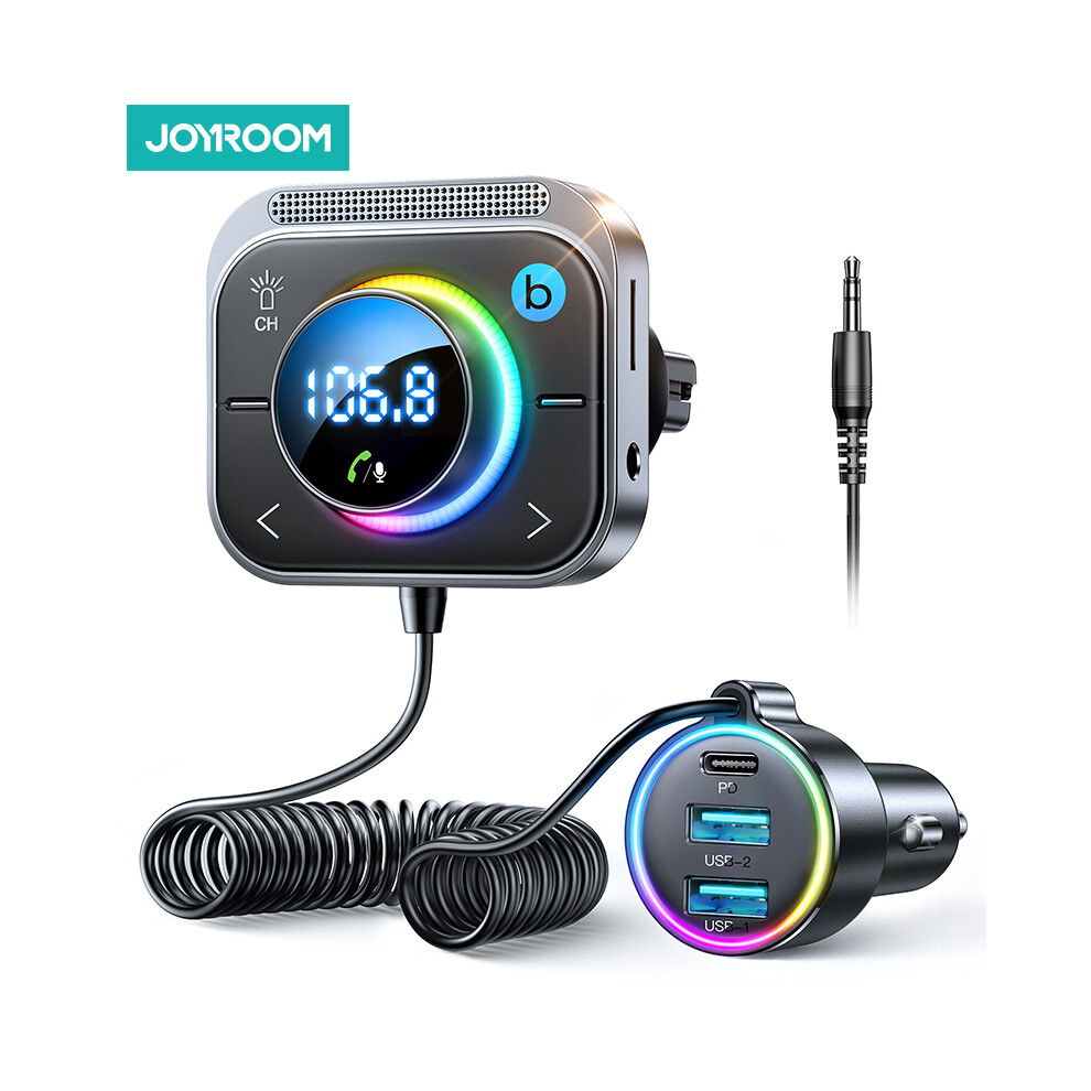 (Black)Bluetooth 5.3 Fm/Aux Bluetooth Car Adapter,【Air Vent Installation & Bass Boost】3 Black