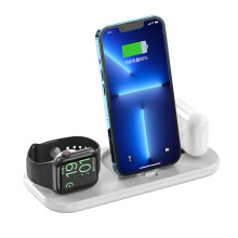 (White) 3 in 1 quick chargers type c for iPhone 13 12 11 XR Apple Watch wireless charging station