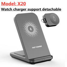 (x20 Watch detachable) 30W 3 in 1 wireless charging stand Fast charging docking station Samsung Fold3