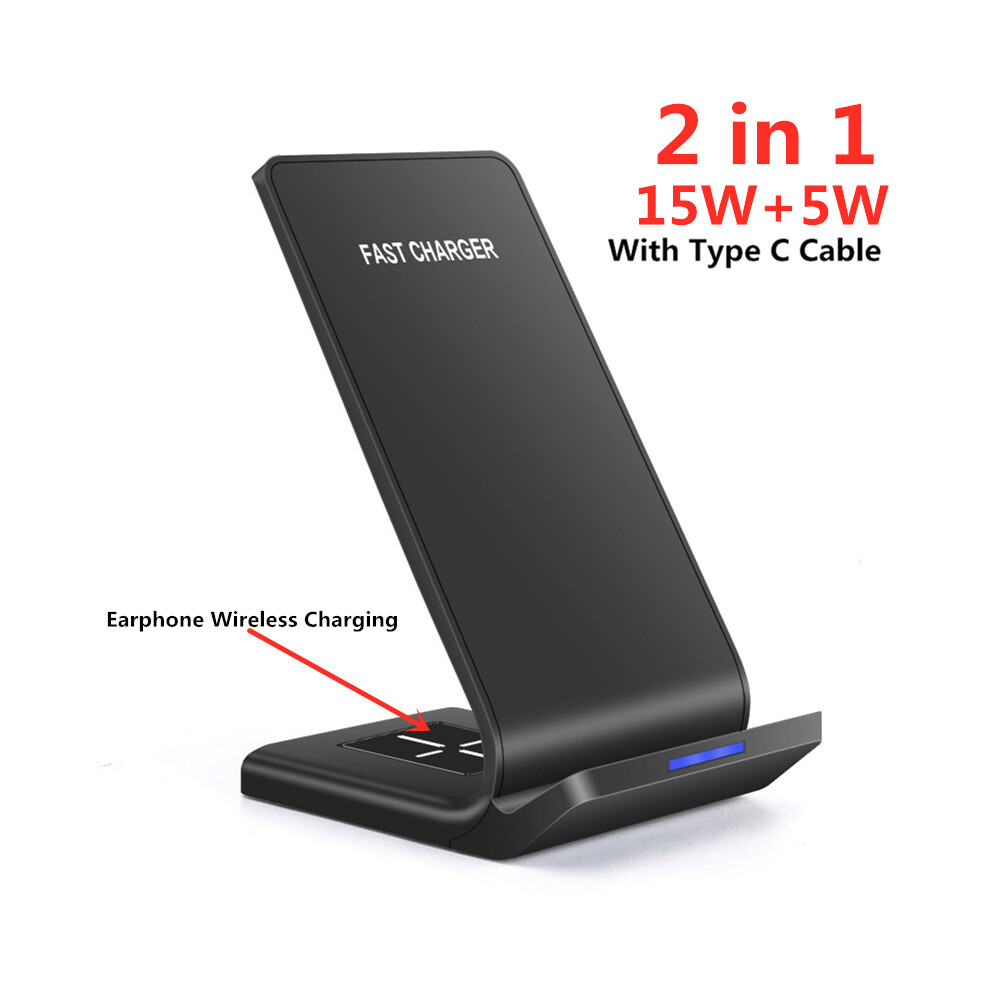 (20W 2In1 With Type C) 30W Wireless Charger Samsung S22 S21 Note 20 15W 2 In 1 Quick Charge Stand Iphone 9319708992687