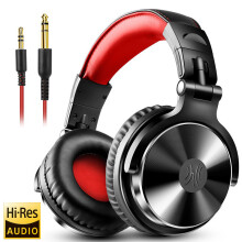 (Red) Oneodio Over Ear Headphone Hifi Studio DJ Headphone Wired Display Music Gaming Headphone
