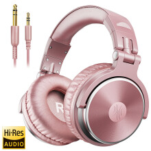 (Rose Gold) Oneodio Over Ear Headphones Hifi Studio DJ Headphones Wired Display Music Gaming Headset