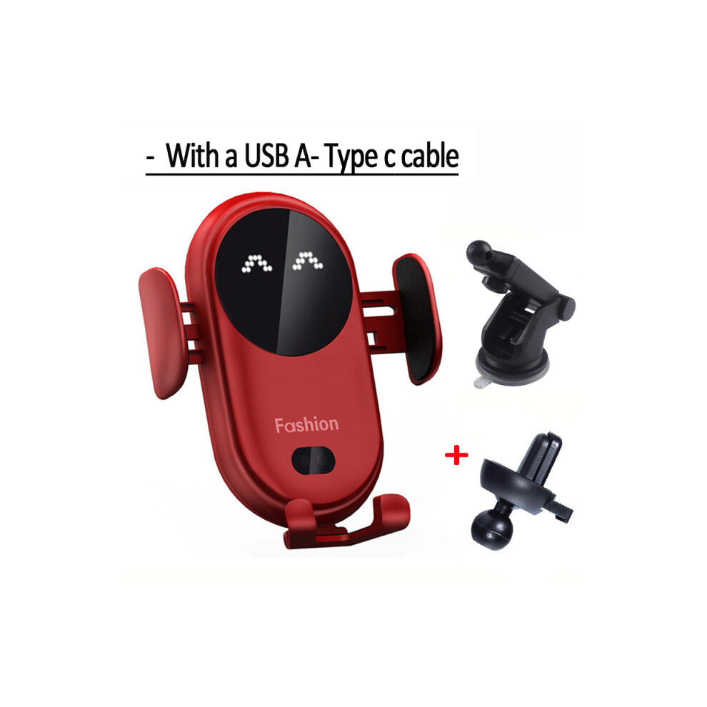 ( Sucker) 15W Wireless Car Charger Car Phone Holder Iphone 13 12Pro Max 11 11Pro X Xr Xsmax 8 7 Red 9319708987652