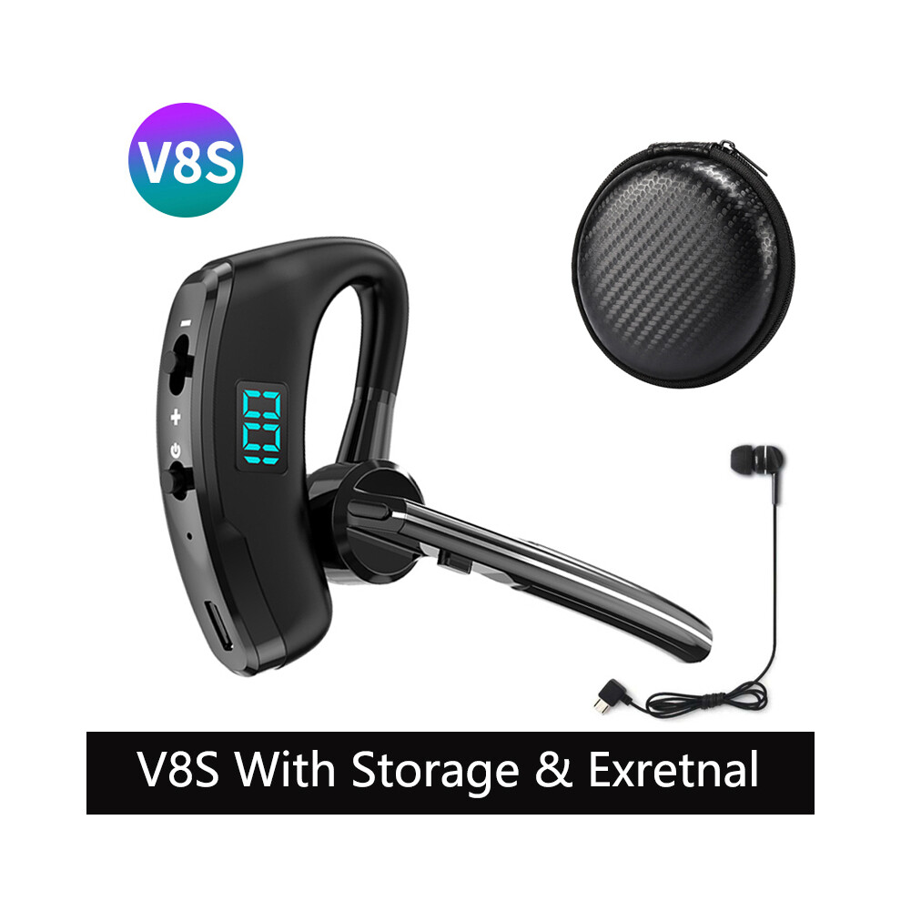 (V8s Deluxe Edition)V8s/V9s Headphone Bluetooth 5.0 Business Handsfree Wireless Headphone Stereo 9319708996715