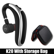 (K20-Negro con bolsa) Auriculares inalámbricos manos libres V8S/V9S con Bluetooth 5.0 para negocios