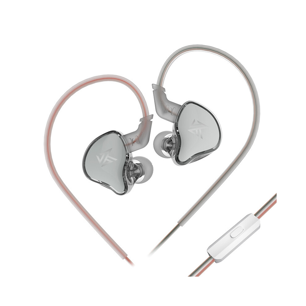 (Edcx With Mic) Kz Edcx Wired Headphones Earbuds Headphones Hifi Bass Music Earbuds Gray 9319708000658