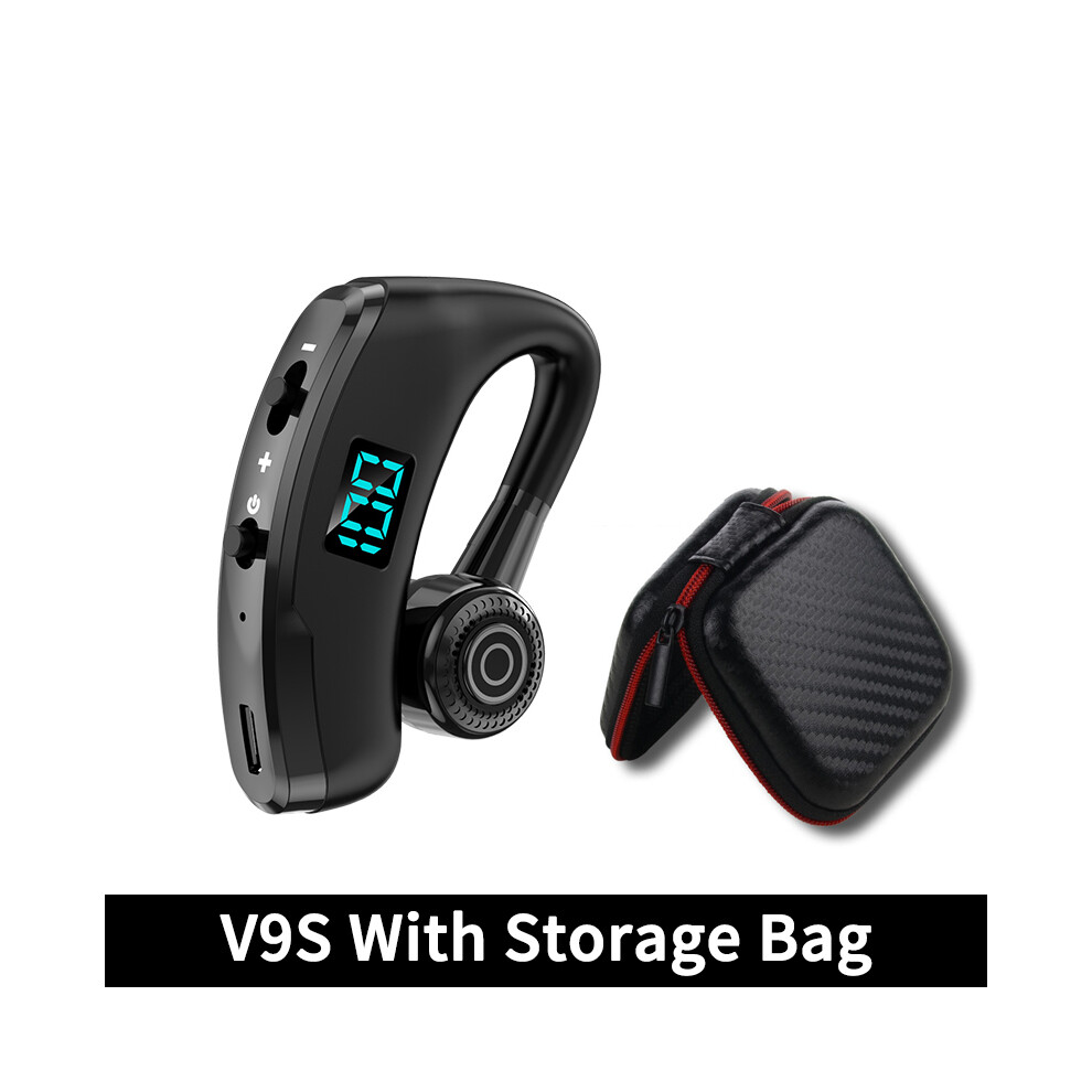 (V9s With Bag)V8s/V9s Headphone Bluetooth 5.0 Business Handsfree Wireless Headphone Stereo 9319708996722