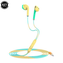 (A)U24 Wired Headphone Stereo 3.5mm IN-Ear Running Music Game Noise Canceling Headphone With Microphone