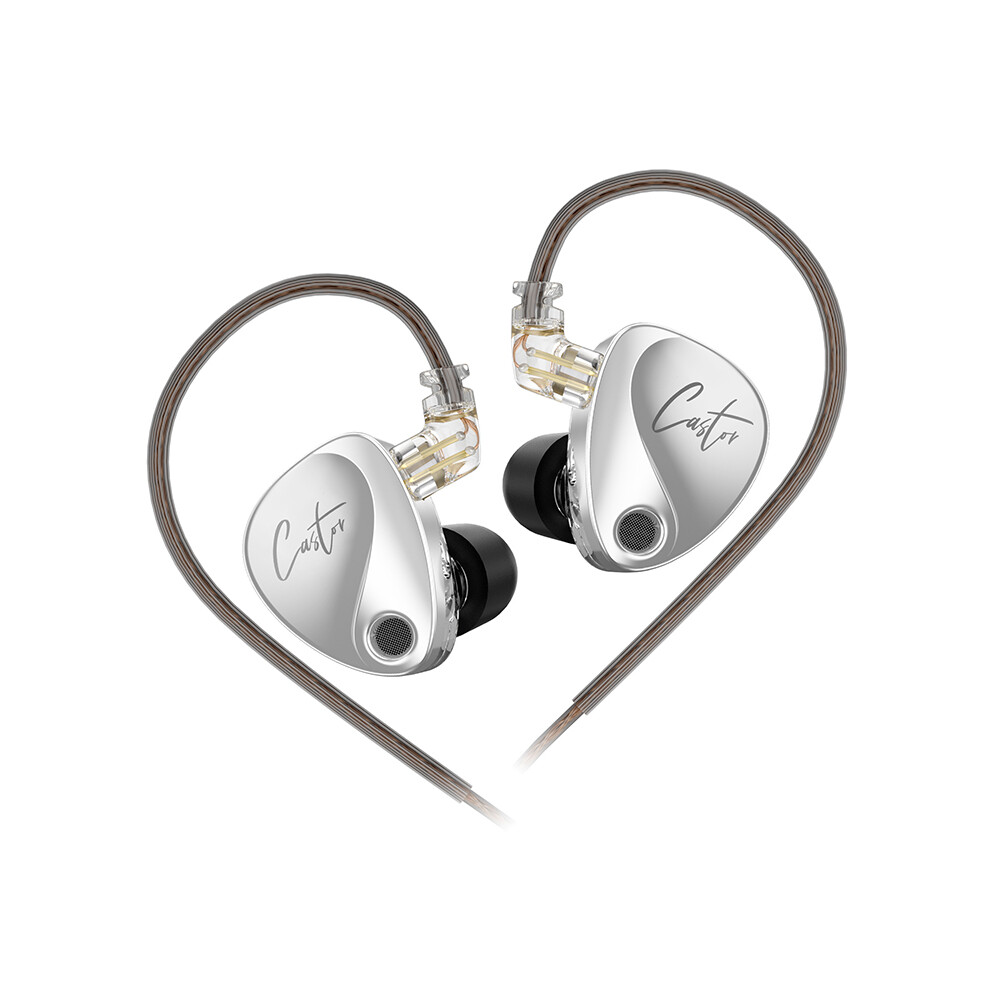 (Harman Ei Mic)Kz Castor In Ear Earphone 2 Dynamic High-End Tunable Bass Hifi Headphone Monitor 9319708008753