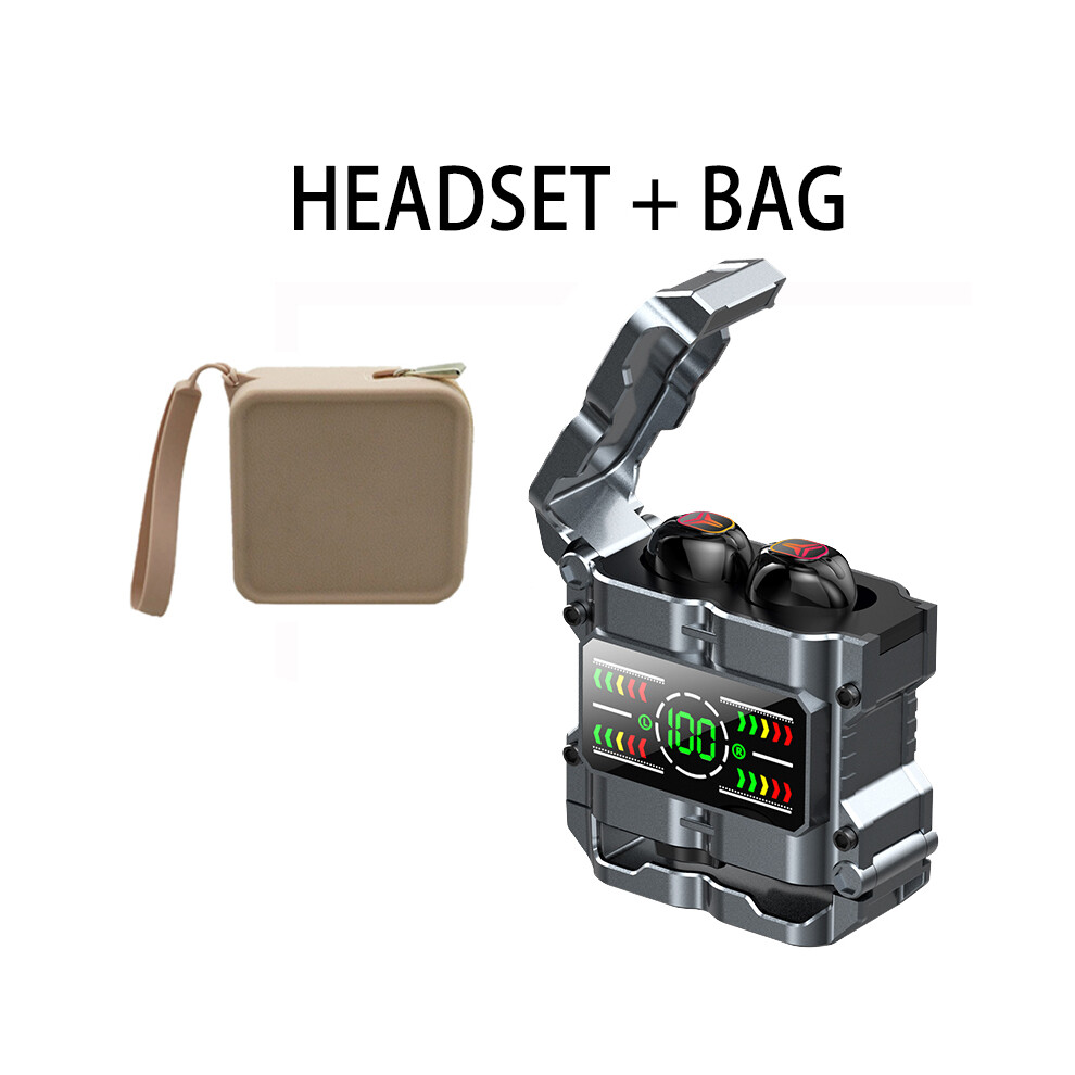 (Argent-M60 Bag) New Wireless Tws Earphones Pair Noise Canceling Headphones Bluetooth 5.3 9319708010763
