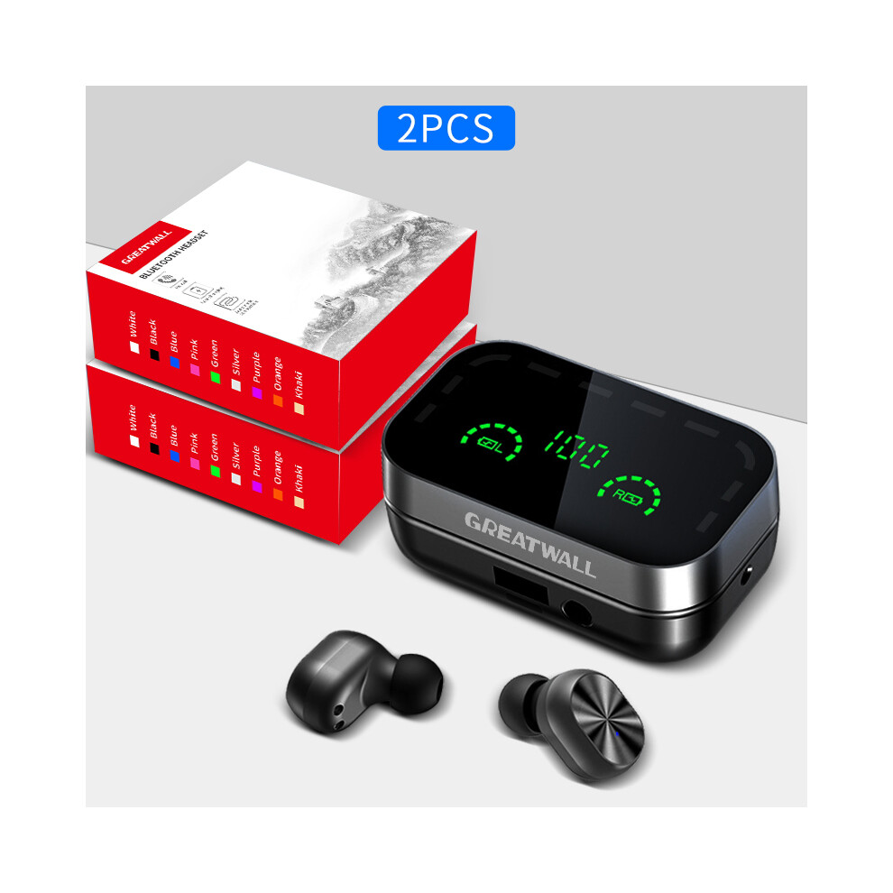 (2 Pcs)Greatwall Bluetooth Headphones Wireless Earbuds In-Ear Earbuds With Charging Case 9319708009750