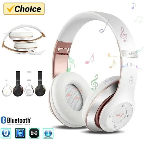 (White Gold)Wireless Bluetooth Headphone Noise Canceling Bluetooth Headphone Foldable Handsfree Headphone 1