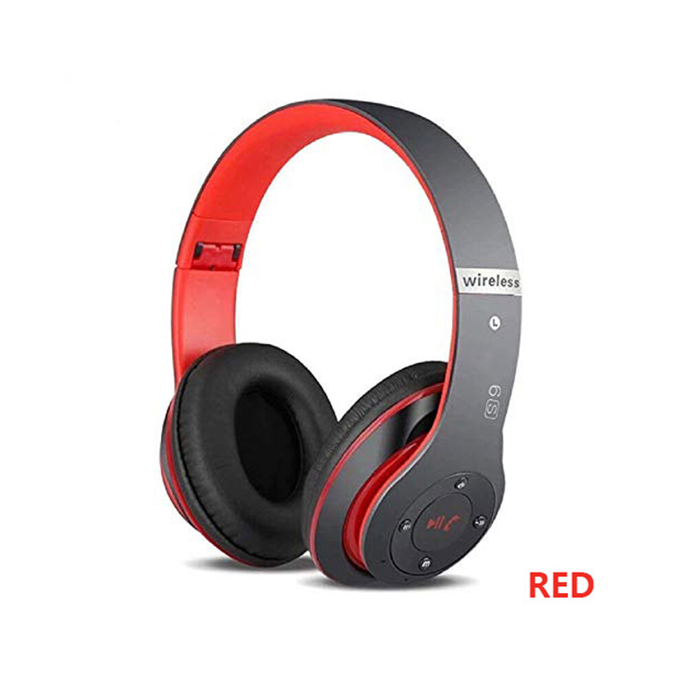 ( Red) Wireless Bluetooth Headphones Noise Canceling Bluetooth Headphones Foldable Black/Red 9319708014730