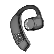 (nero) Auricolari wireless con ganci sopra l'orecchio, braccio girevole a 180, ultra lunghi