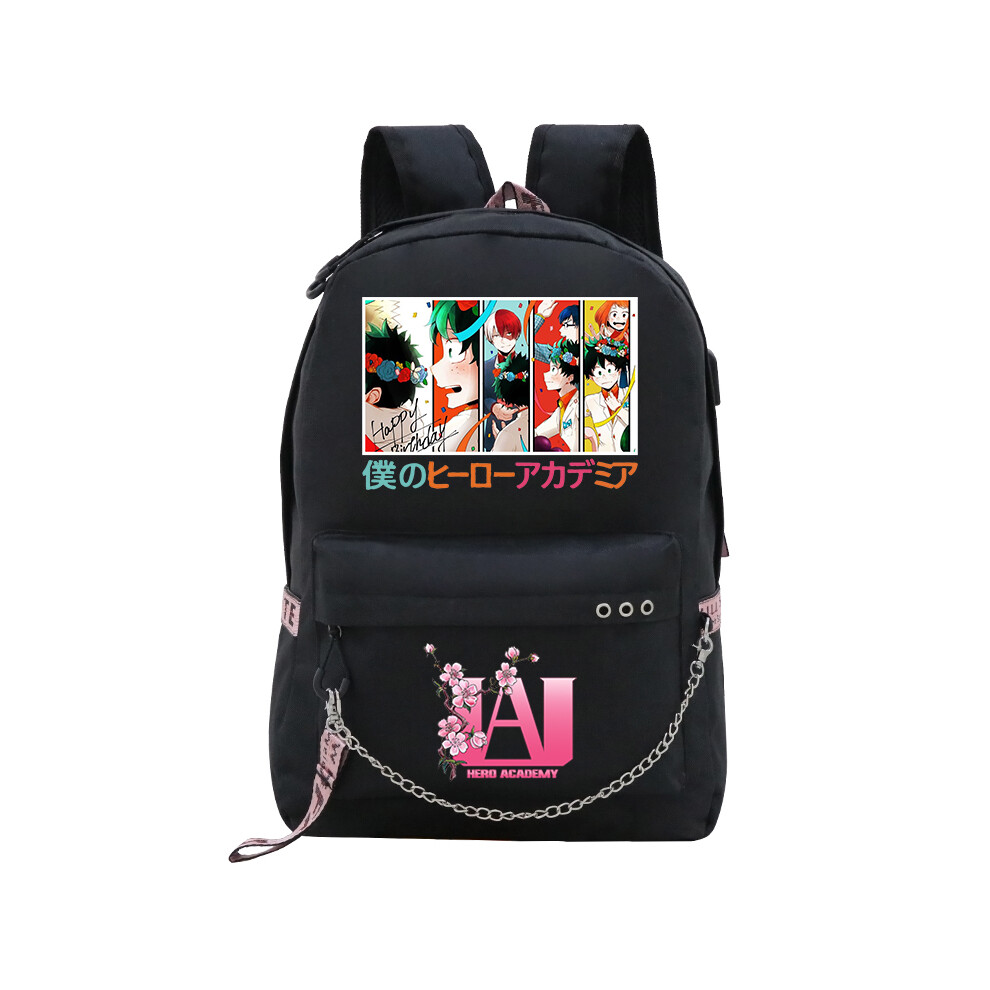(BK hero503b hero499) USB Charging Backpack Academia Shoto Todoroki Bakugou Deku Anime Backpacks for-image-OPC-PH7W6HQ-NEW