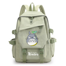 (4) Mochila de moda con diseño de gato Totoro para mujer, estilo kawaii, para adolescentes, portátil