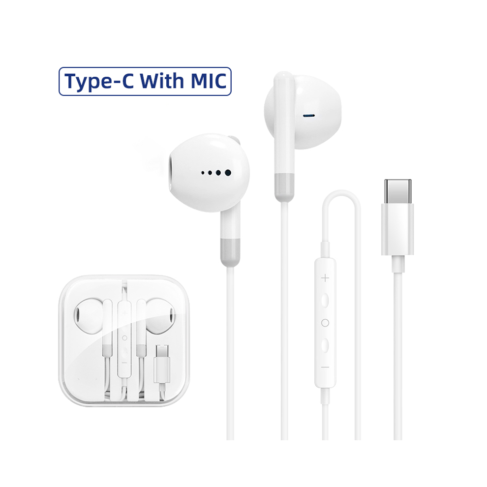 (Type C With Mic) Type C 3.5Mm Headphone Stereo Music Wired Headphone With Mic Dac Chip 9319708017700