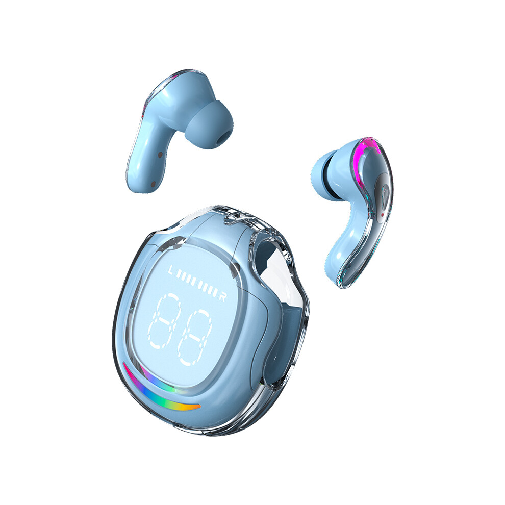 (Blue)Tws T9 Earphones Wireless Tooth 5.3 Earbuds Enc Sports Gaming Headsets Noise Canceling Blue 9319708019742