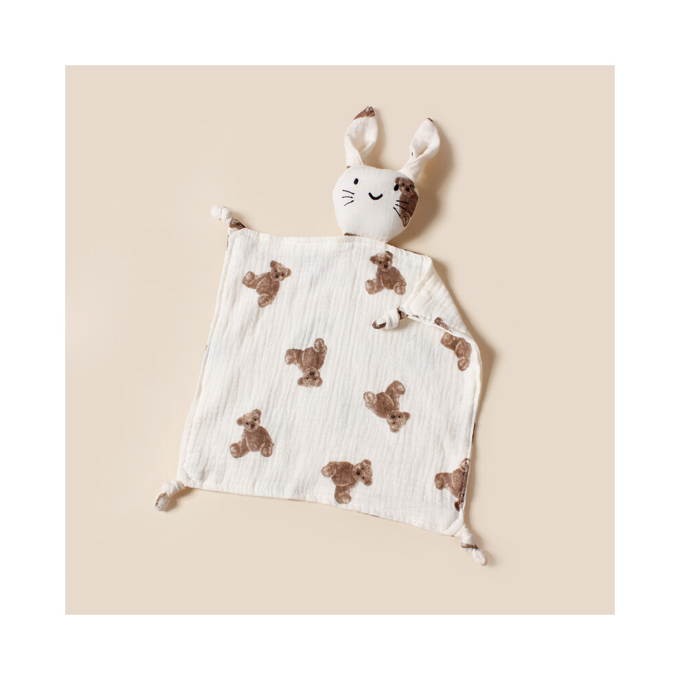 (One Bear)Baby Cotton Muslin Blanket Soft Newborn Sleeping Dolls Cute Cats Kids