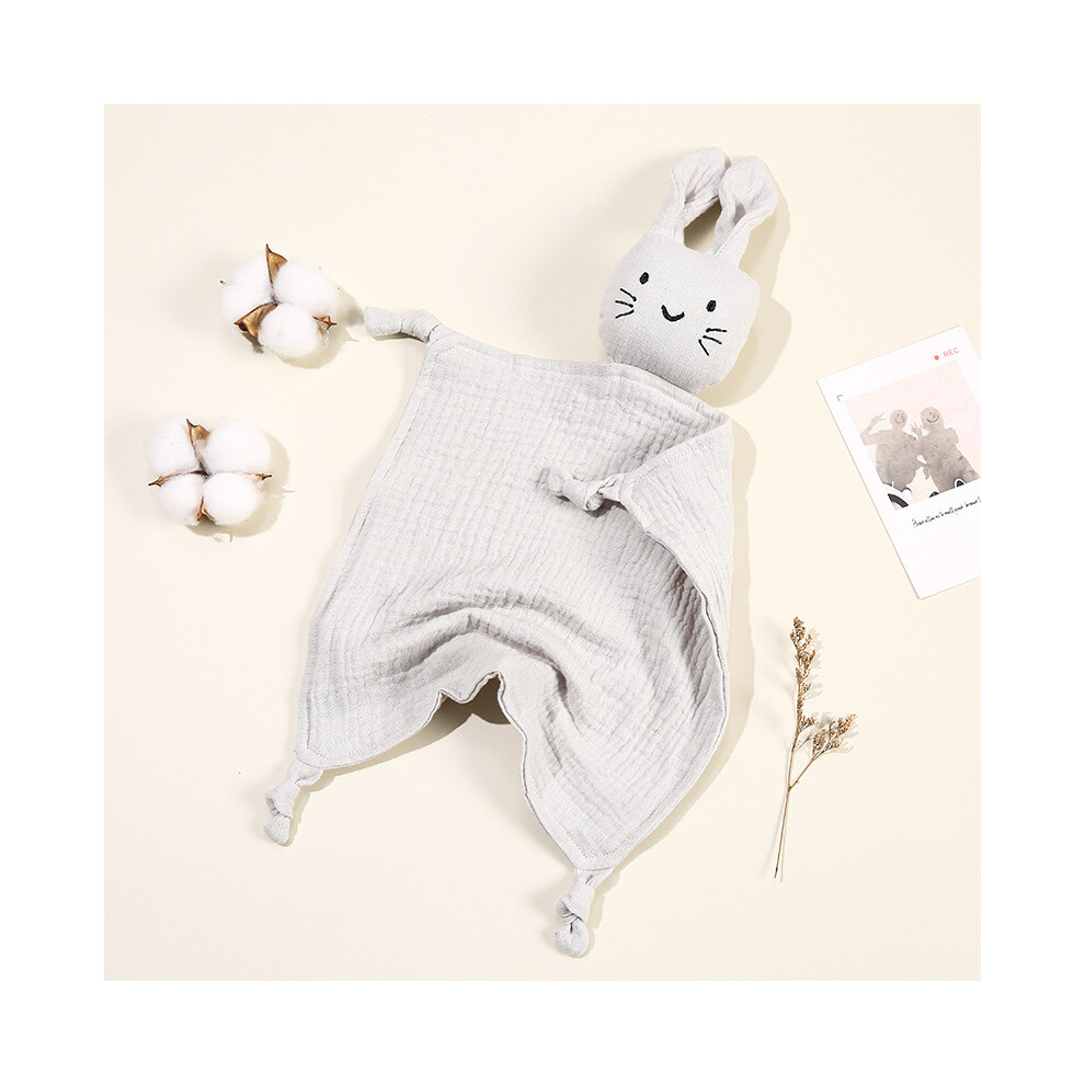 ( Grey)Baby Cotton Muslin Blanket Soft Newborn Sleeping Dolls Cute Cats Light/Grey