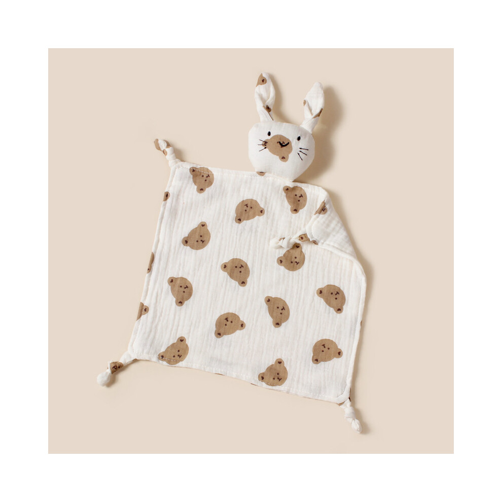 (Bear Head)Baby Cotton Muslin Blanket Soft Newborn Sleeping Dolls Cute Cats Kids