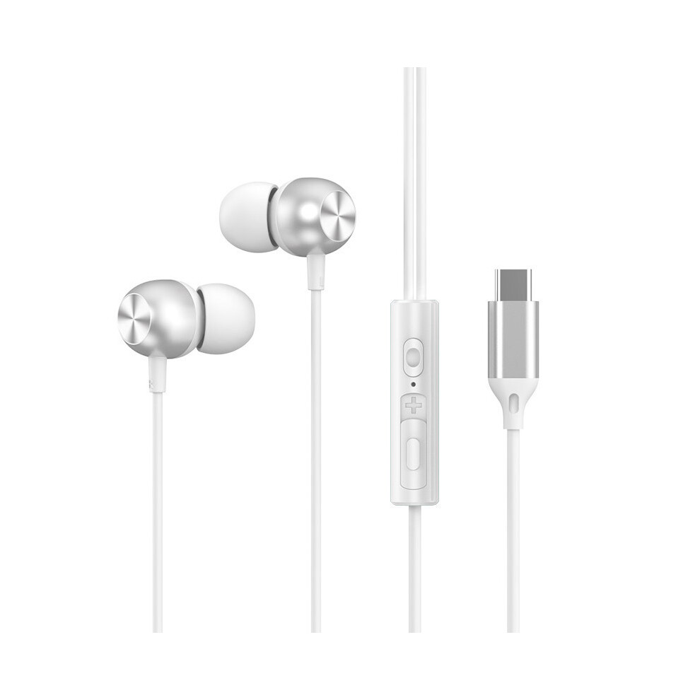 (Type C White)HIFI Heavy Bass Metal Wired Headphone Type C Wired Headphone Colorful-image-OPC-PH7W76C-NEW